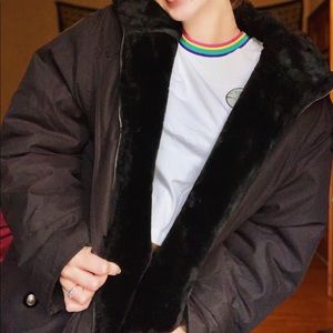 Gallery Women’s Faux Fur Lined Hooded Coat